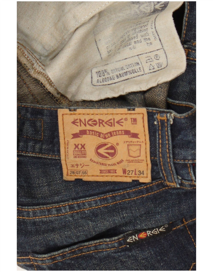 Energie Dame Straight Jeans W27 L34 Marineblå Bomuld