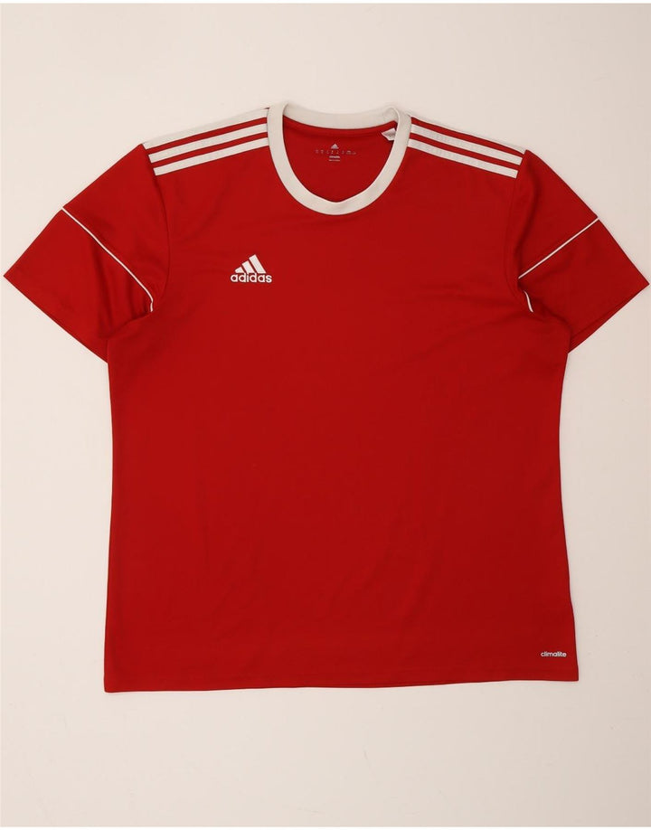 ADIDAS Herre Climalite T-Shirt Top XL Rød