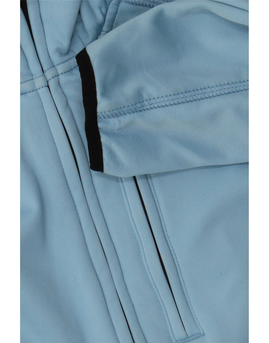 Tænk Pink Dame Hooded Bomber Jacket UK 16 Large Blue Polyester