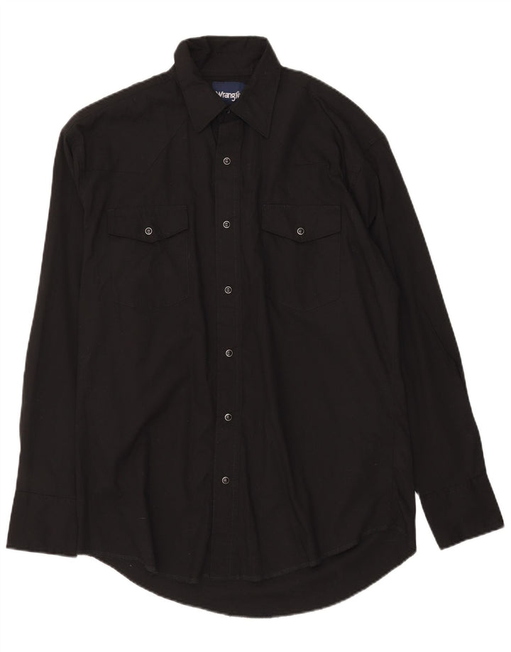Wrangler Herreskjorte Medium Sort Bomuld
