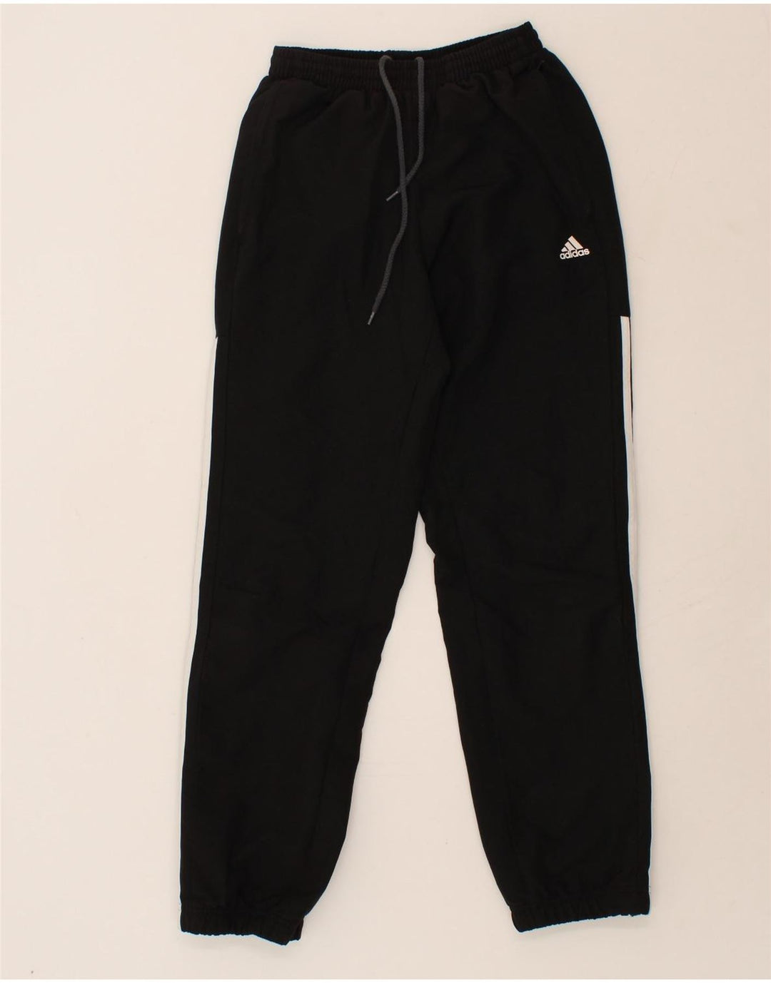 ADIDAS Mens Tracksuit Trousers Joggers Small Black Polyester Vintage Adidas and Second-Hand Adidas from Messina Hembry 