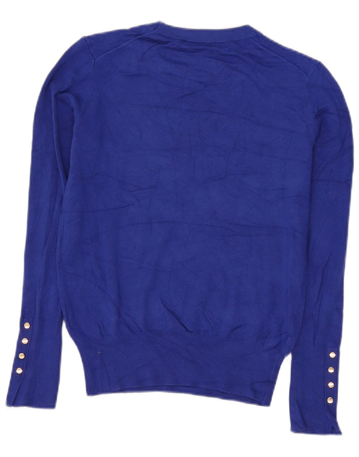 Zara Womens Crop Jumper Sweater UK 12 Medium Blue
