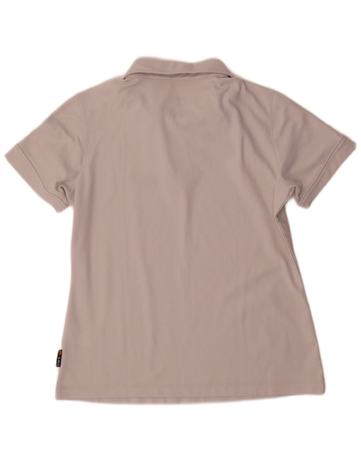 Jack Wolfskin Dame Polo Shirt UK 16 Large Grå Polyester