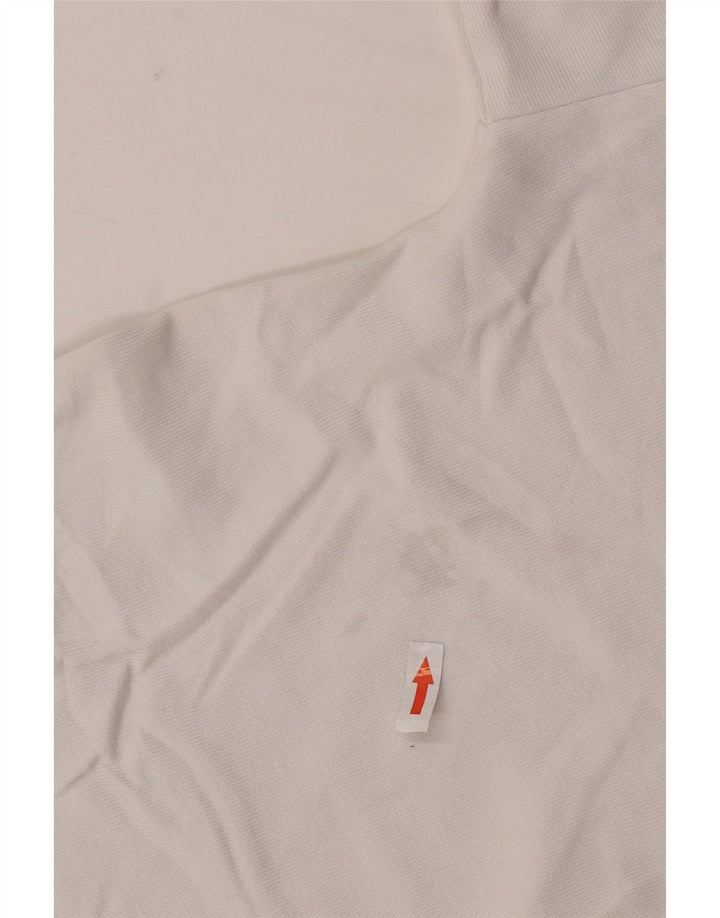 Zara Dame Oversized T-Shirt Top UK 10 Small White Bomuld