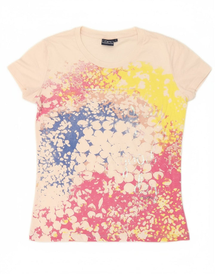 LOTTO Womens T-Shirt Top UK 16 Large Multicoloured Tie Dye