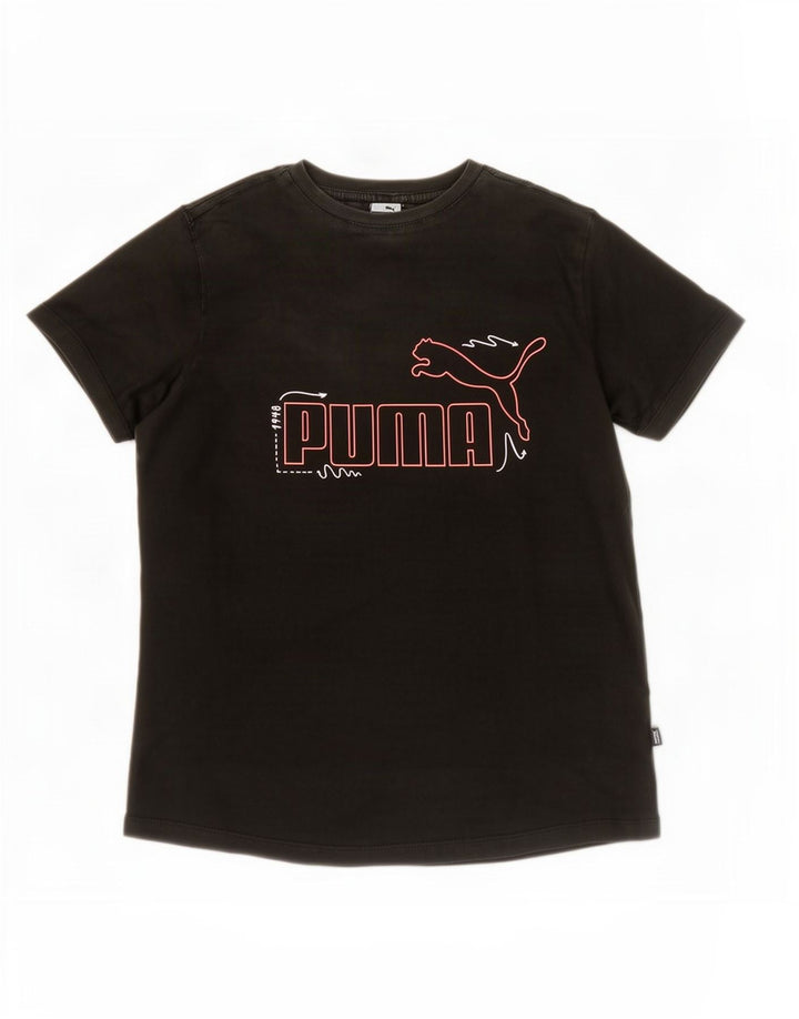 Puma Grafisk T-Shirt Top UK 14 Stor Sort
