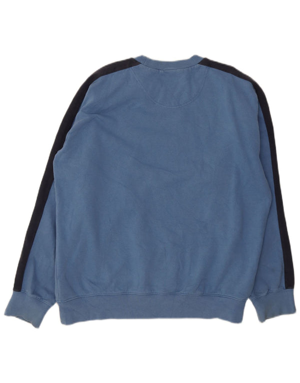 Nike Sweatshirt Jumper til mænd UK 42/44 Large Blue Colourblock Bomuld