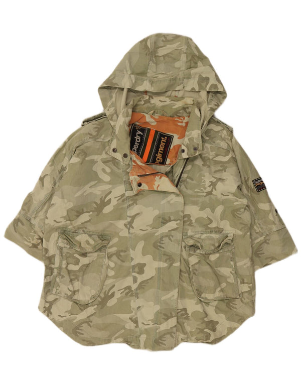 Superdry Oversized 3/4-ærmet militærjakke til kvinder UK 14 Medium Khaki