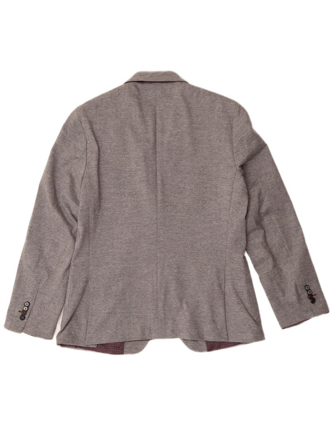 John Barritt Dame 2 Button Blazer Jacket IT 50 XL Grå Bomuld