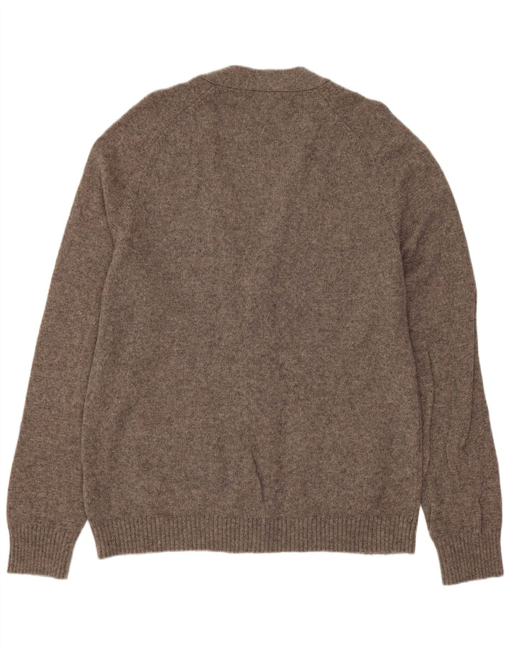 Gant herre cardigan sweater mellemgrå lammeuld