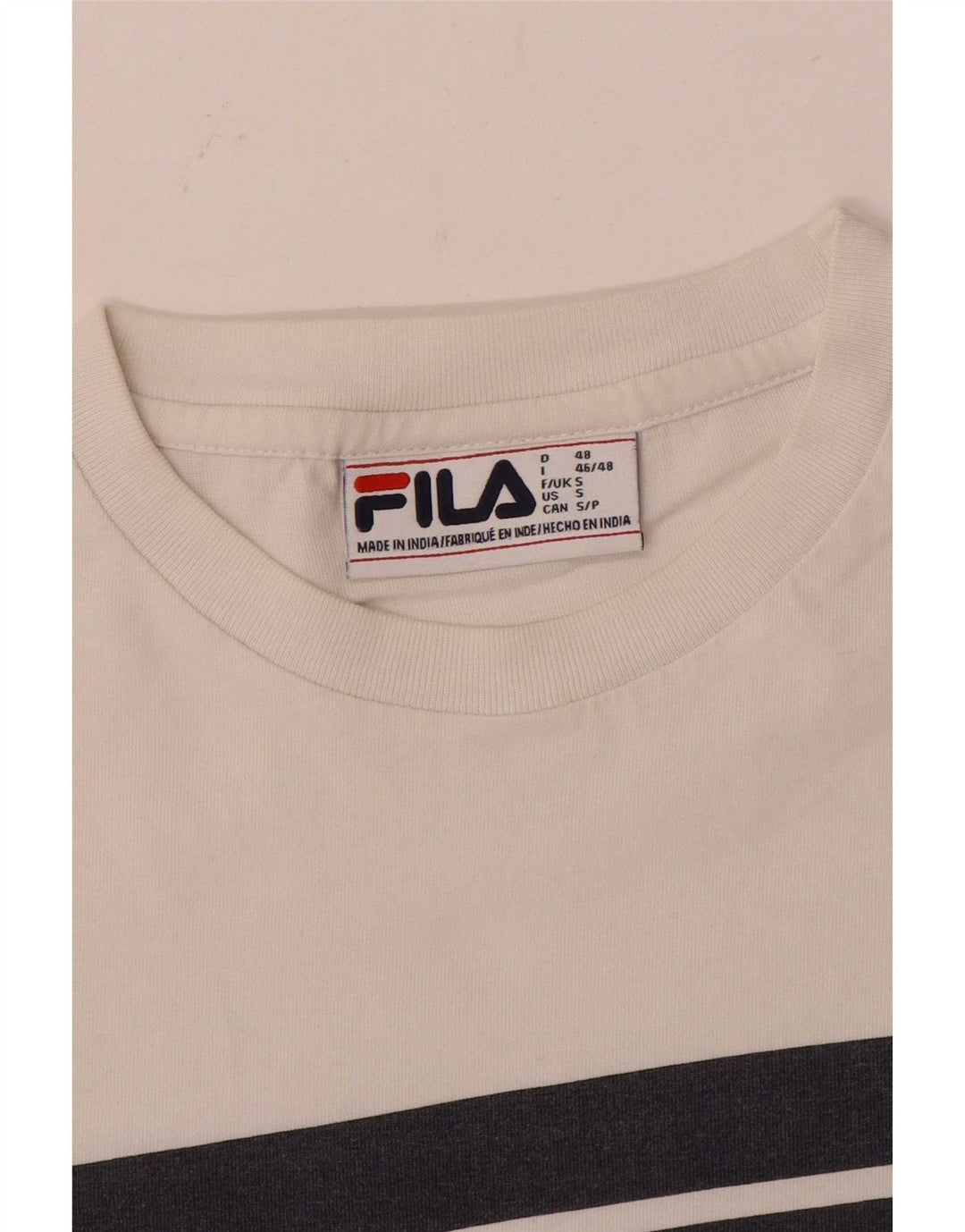 Fila Herre Grafisk T-Shirt Top Lille Hvid