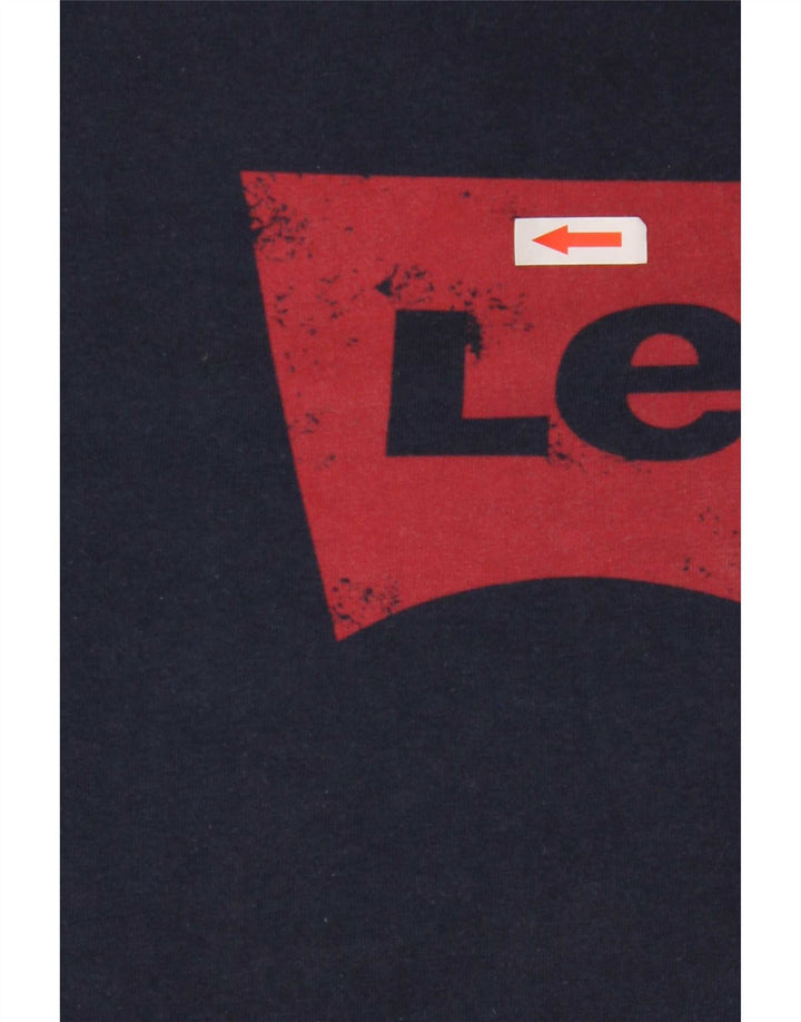 Levi's Grafisk T-shirt top til mænd 2XL marineblå bomuld