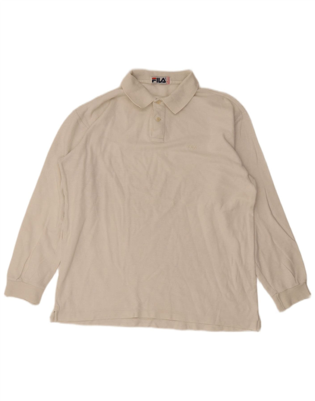 Fila Langærmet Polo Shirt til mænd US 42 Large White