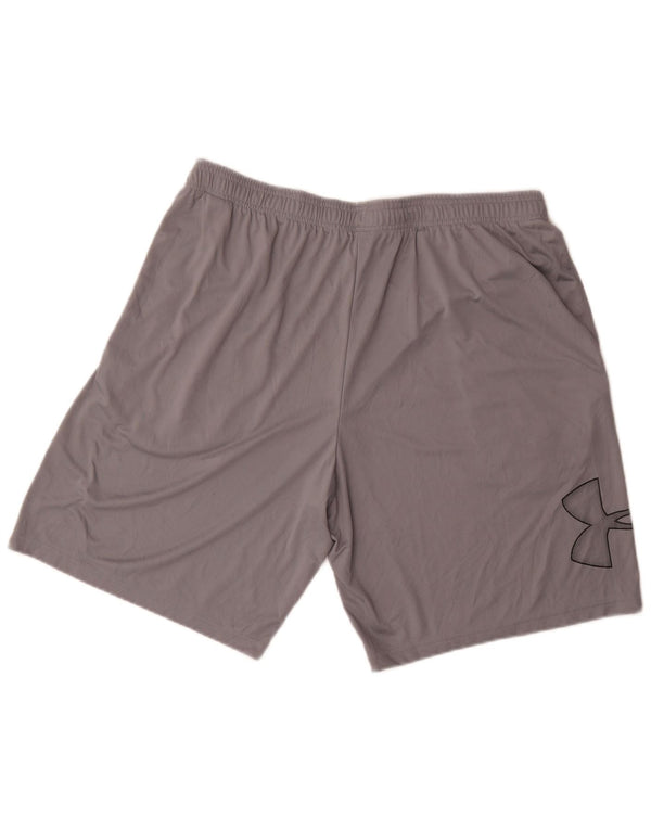Under Armour Herre grafiske sportsshorts XL Grå polyester