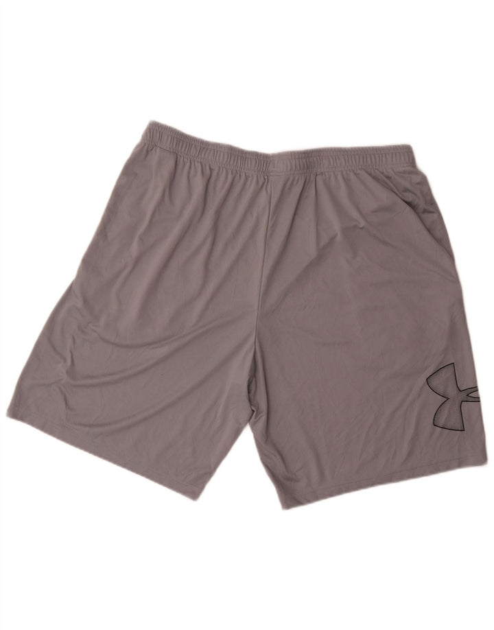 Under Armour Herre grafiske sportsshorts XL Grå polyester