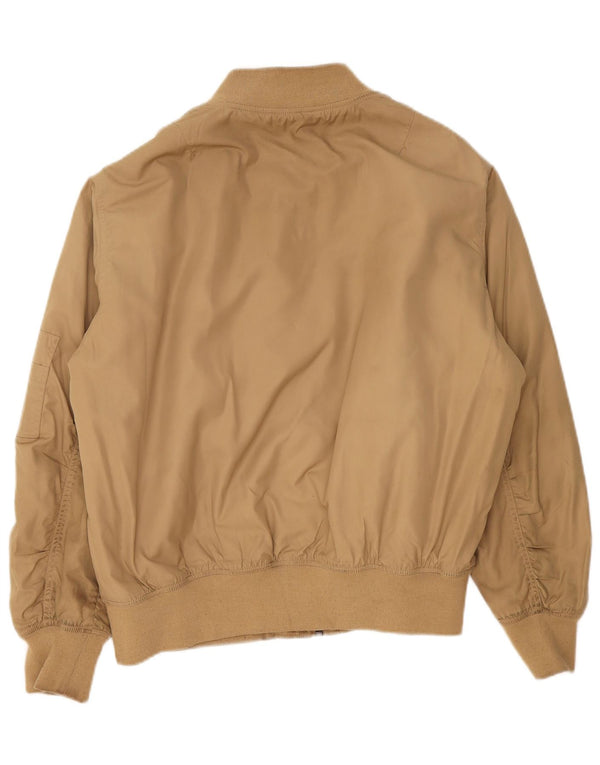 Topshop Dame Oversized Bomber Jacket UK 12 Medium Beige Polyester