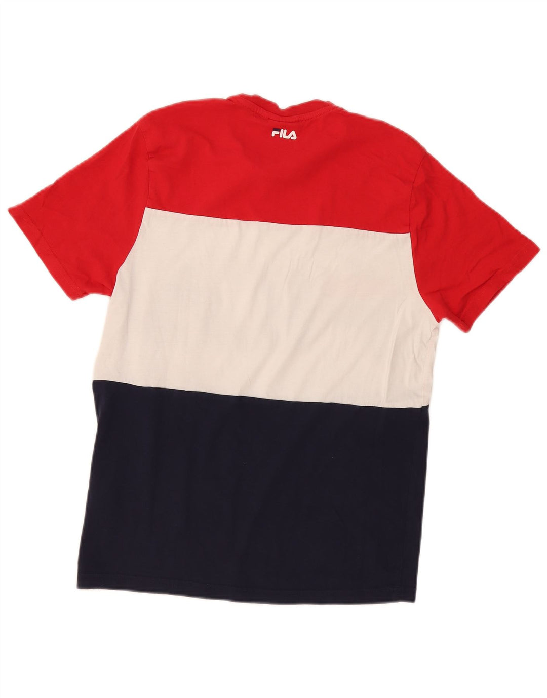 Fila Herre grafisk T-shirt Top Lille flerfarvet Colourblock Bomuld