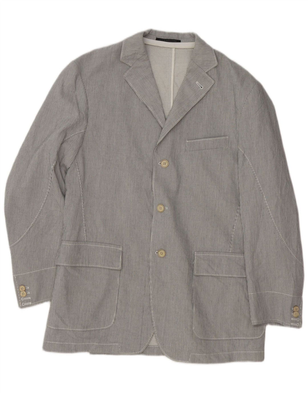 Corneliani Herre 3-knaps blazerjakke UK 36 lille grå nålestribe