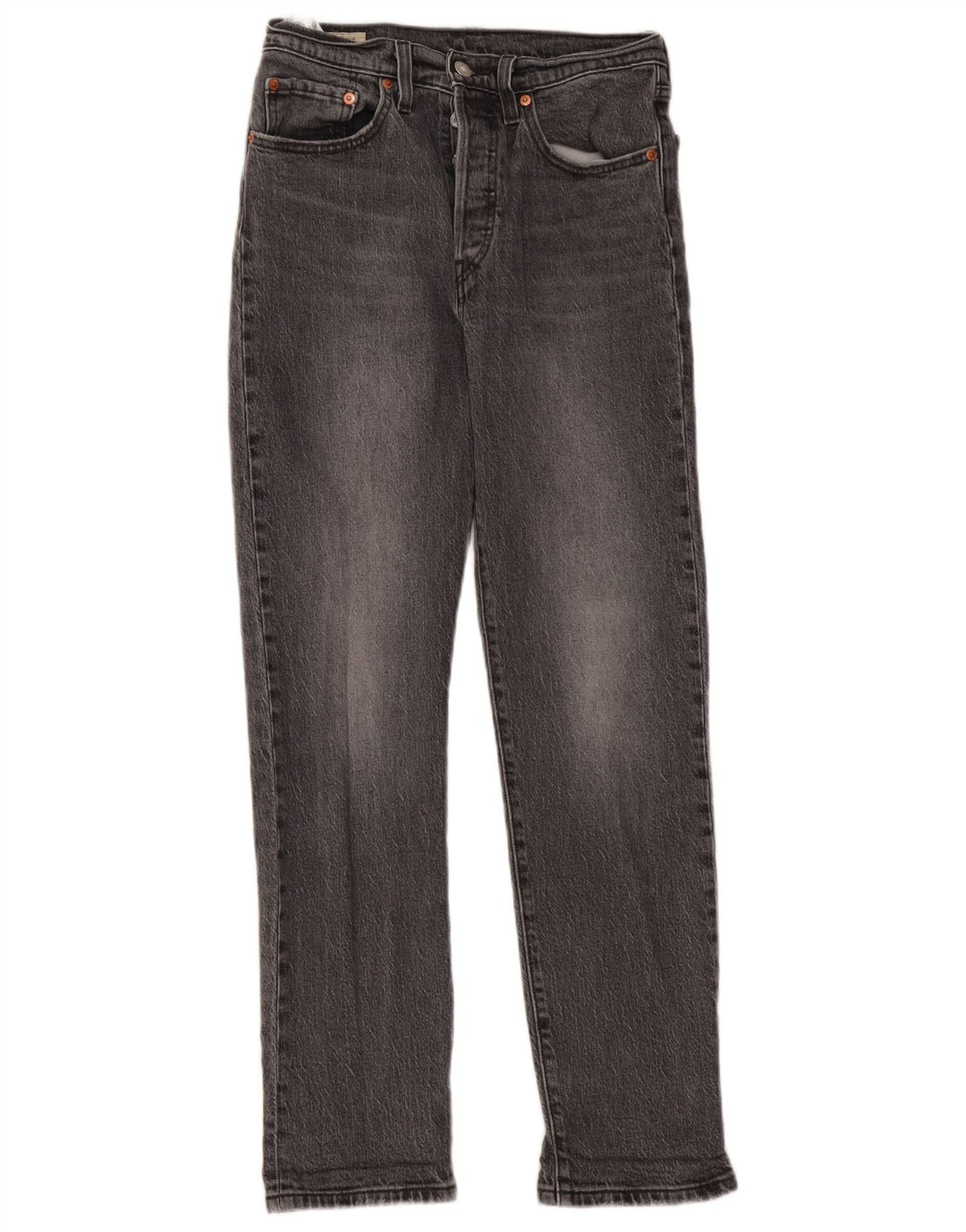 Levi's Dame 501 Straight Jeans W26 L30 Grå Bomuld