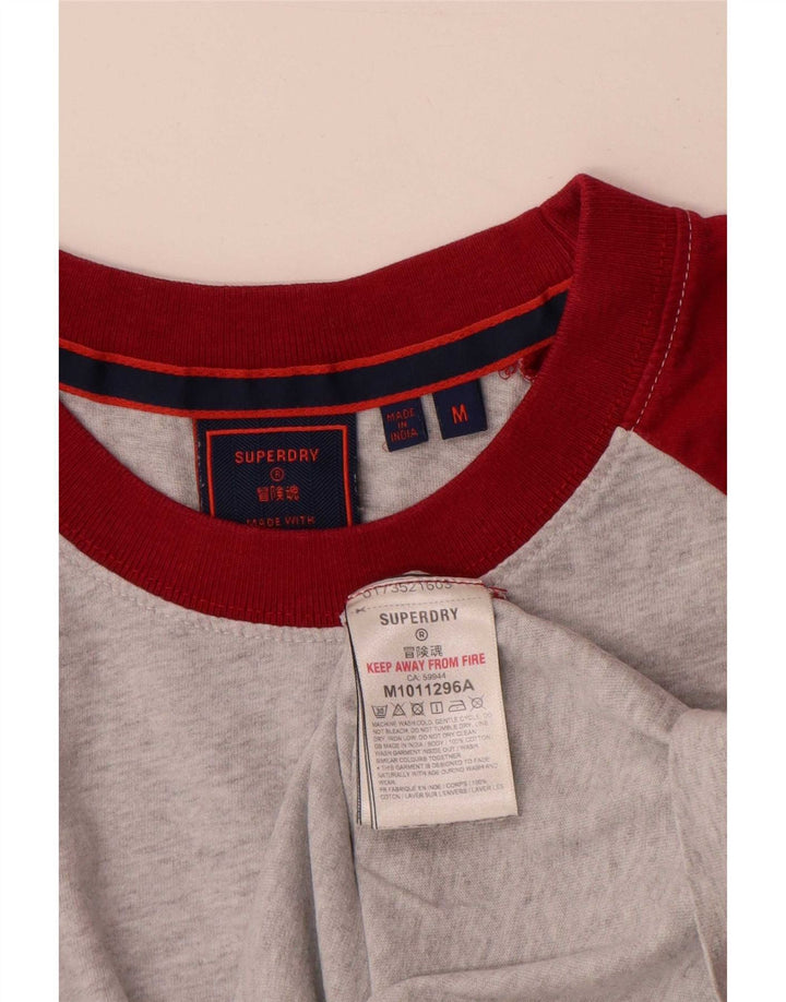 Superdry herre T-shirt top mellemgrå Colourblock Bomuld