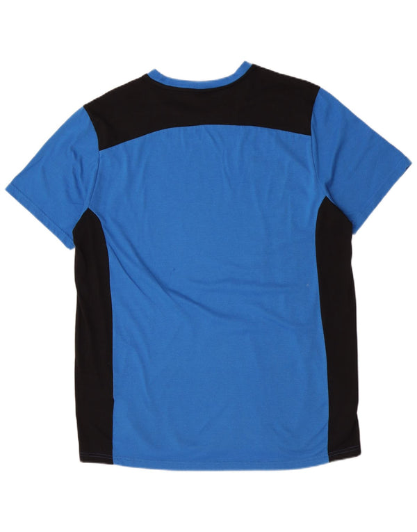 Puma Herre Grafisk T-Shirt Top Stor Blå Colourblock Polyester Sports