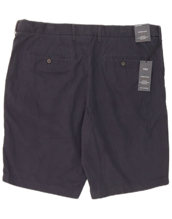 Marks & Spencer Herre Chino Shorts W38 XL Marineblå Bomuld
