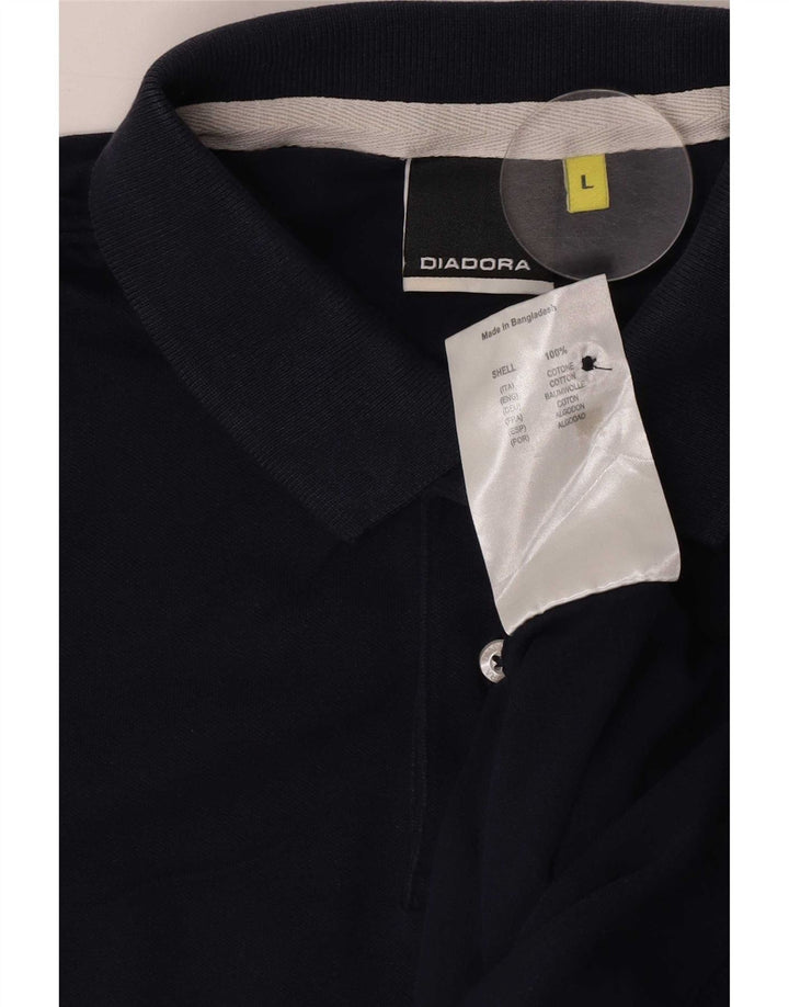 Diadora herre poloskjorte stor marineblå bomuld