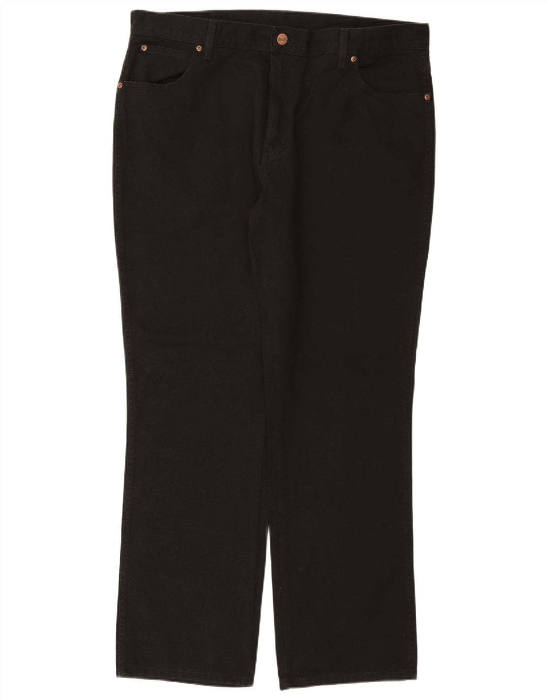 WRANGLER Dame Regular Fit Straight Jeans W40 L32 Sort Bomuld