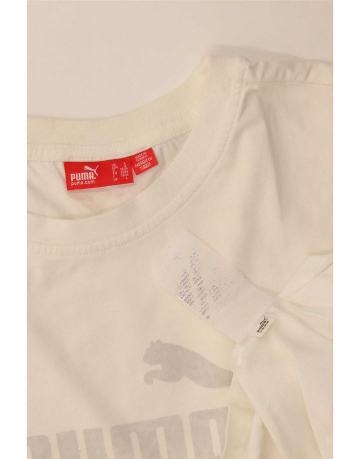 Puma Herre Grafisk T-Shirt Top Stor Hvid