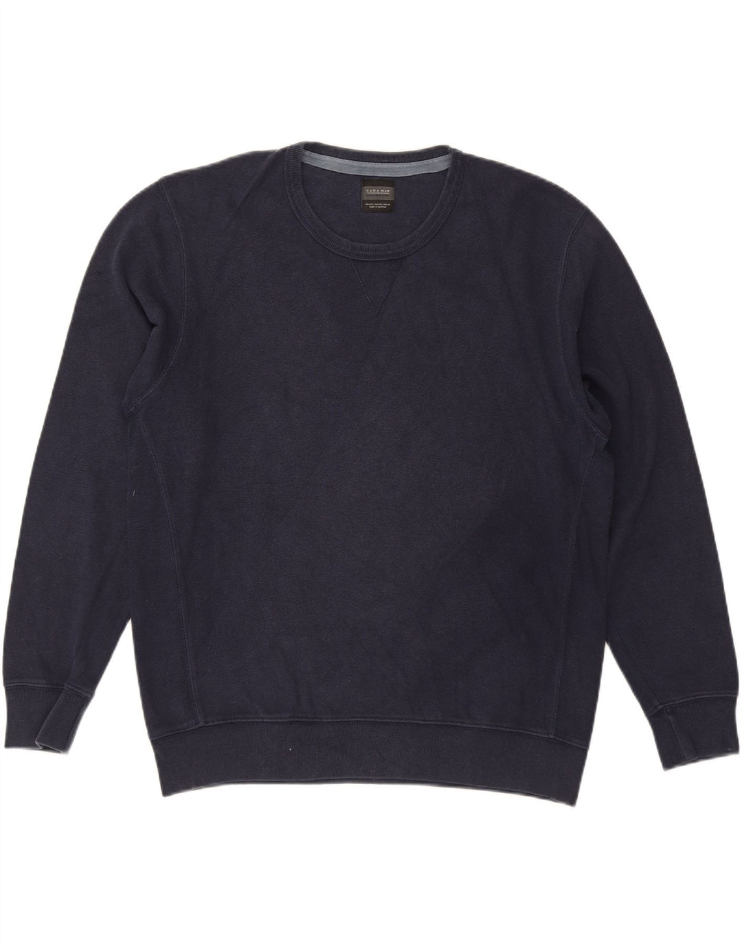 ZARA Mens Sweatshirt Jumper 2XL Navy Blue Vintage Zara and Second-Hand Zara from Messina Hembry 
