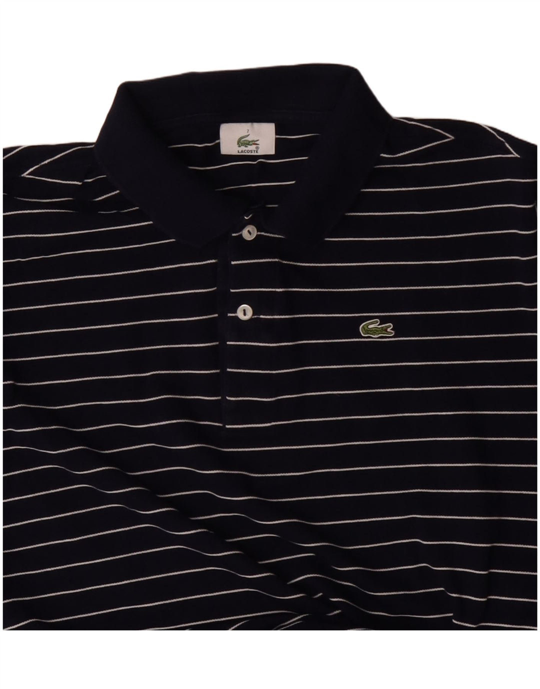 Lacoste Herre Polo Shirt Str. 7 2XL Marineblå Stribet