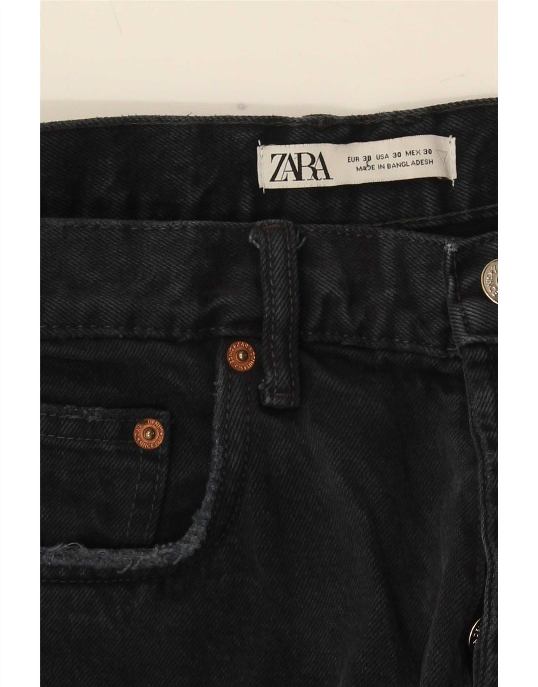 Zara Herre Capri Jeans EU 38 Small W30 L22 Sort