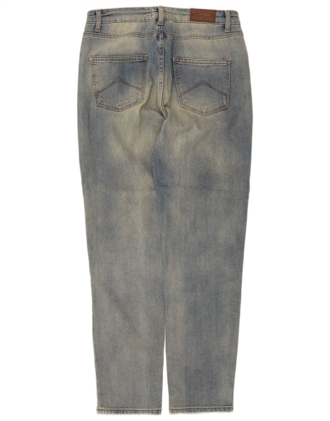 Carrera Dame Distressed Tapered Jeans IT 42 Medium W29 L29 Blå Bomuld