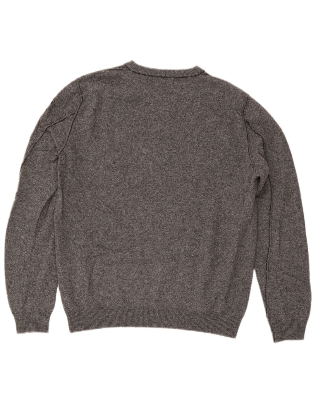 Blauer Herre Crew Neck Jumper Sweater Large Grey Flecked Wool