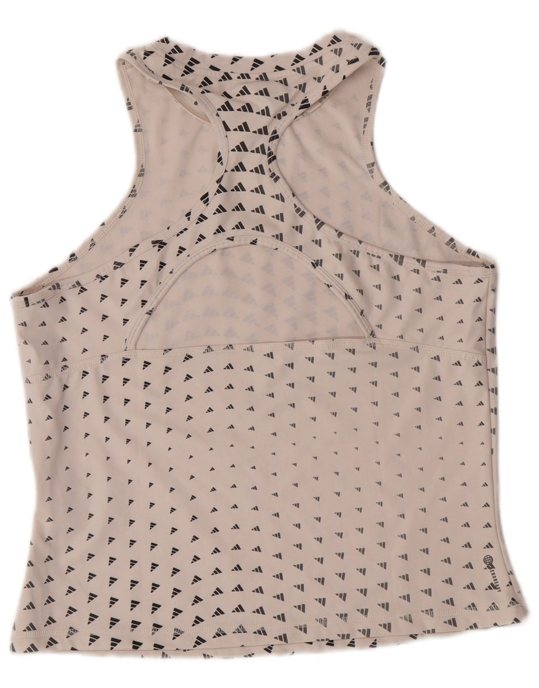 ADIDAS Womens Graphic Vest Top UK 16/18 Large White Polyester