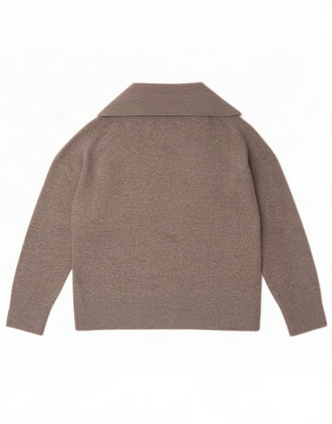 Massimo Dutti Dame Oversized Polo Neck Jumper Sweater UK 12 Medium Grey