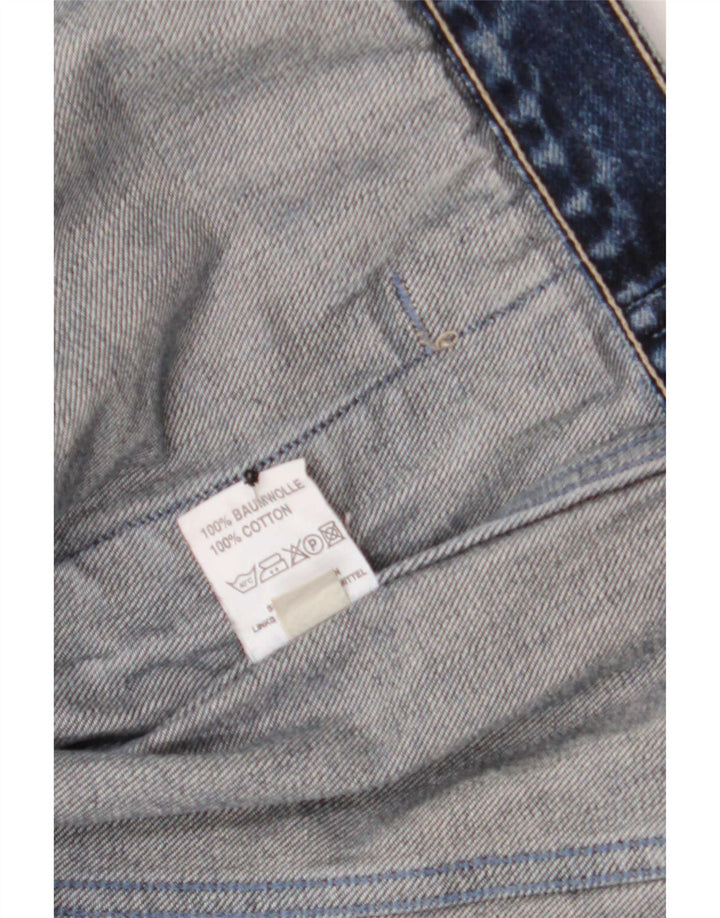 Savvy Mens Denim Jacket UK 36 Small Navy Blue Cotton