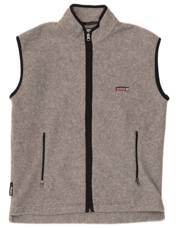 Invicta Herre Fleece Gilet UK 40 Large Grå Polyester