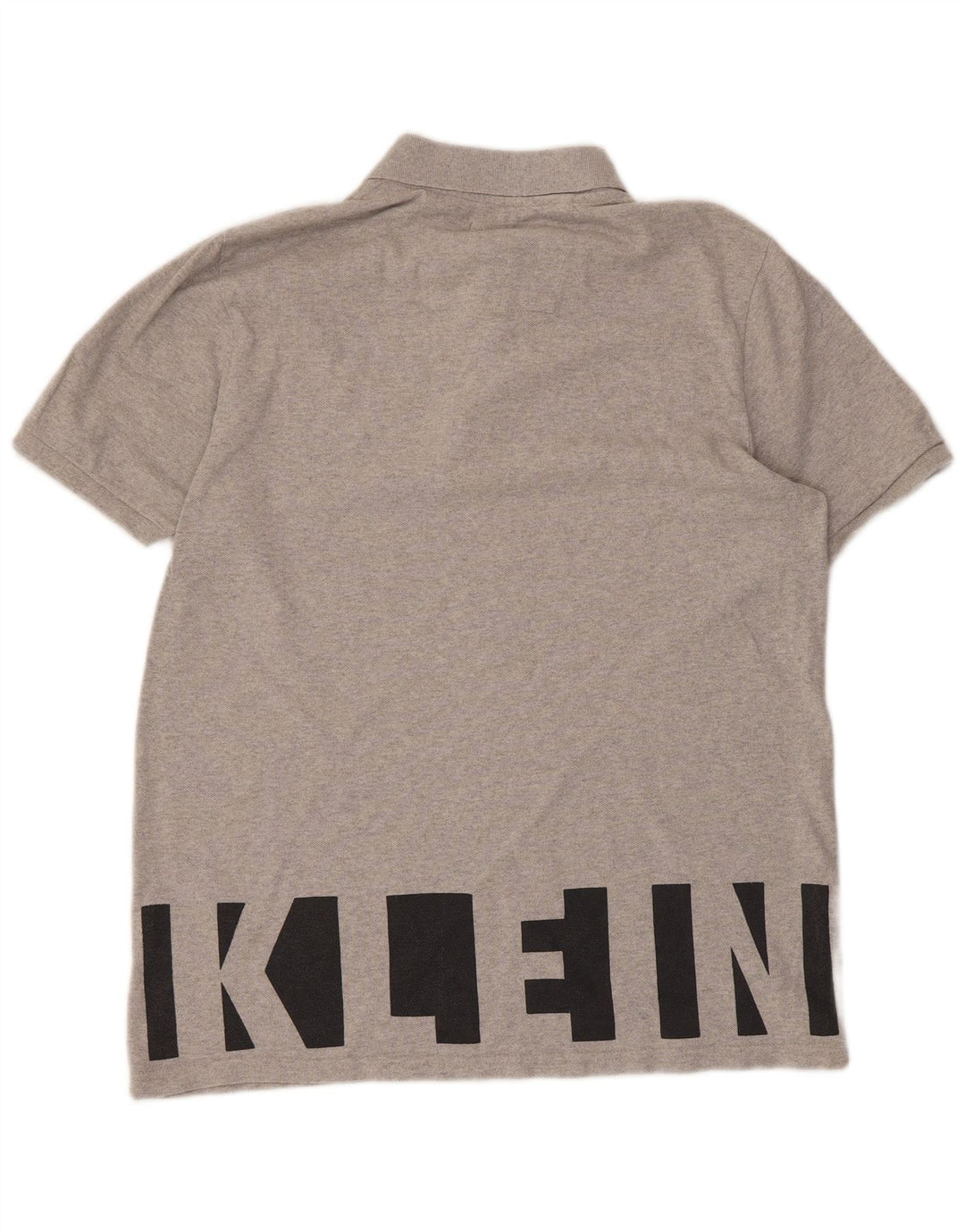 CALVIN KLEIN JEANS Grafisk poloshirt til mænd mellemgrå bomuld