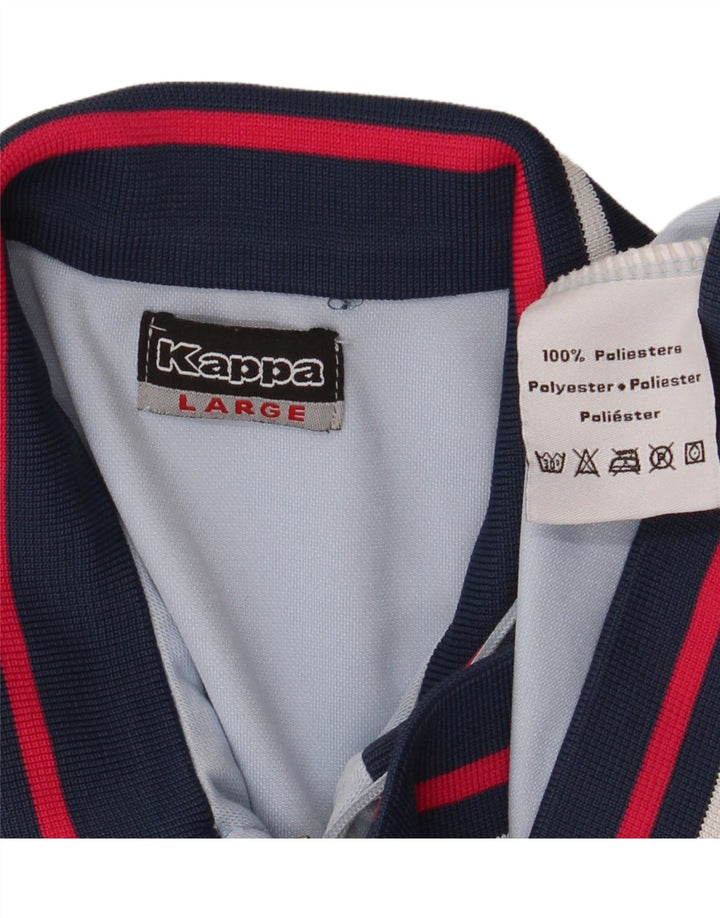 KAPPA træningsdragt topjakke til kvinder UK 14 Large Blue Colourblock Polyester