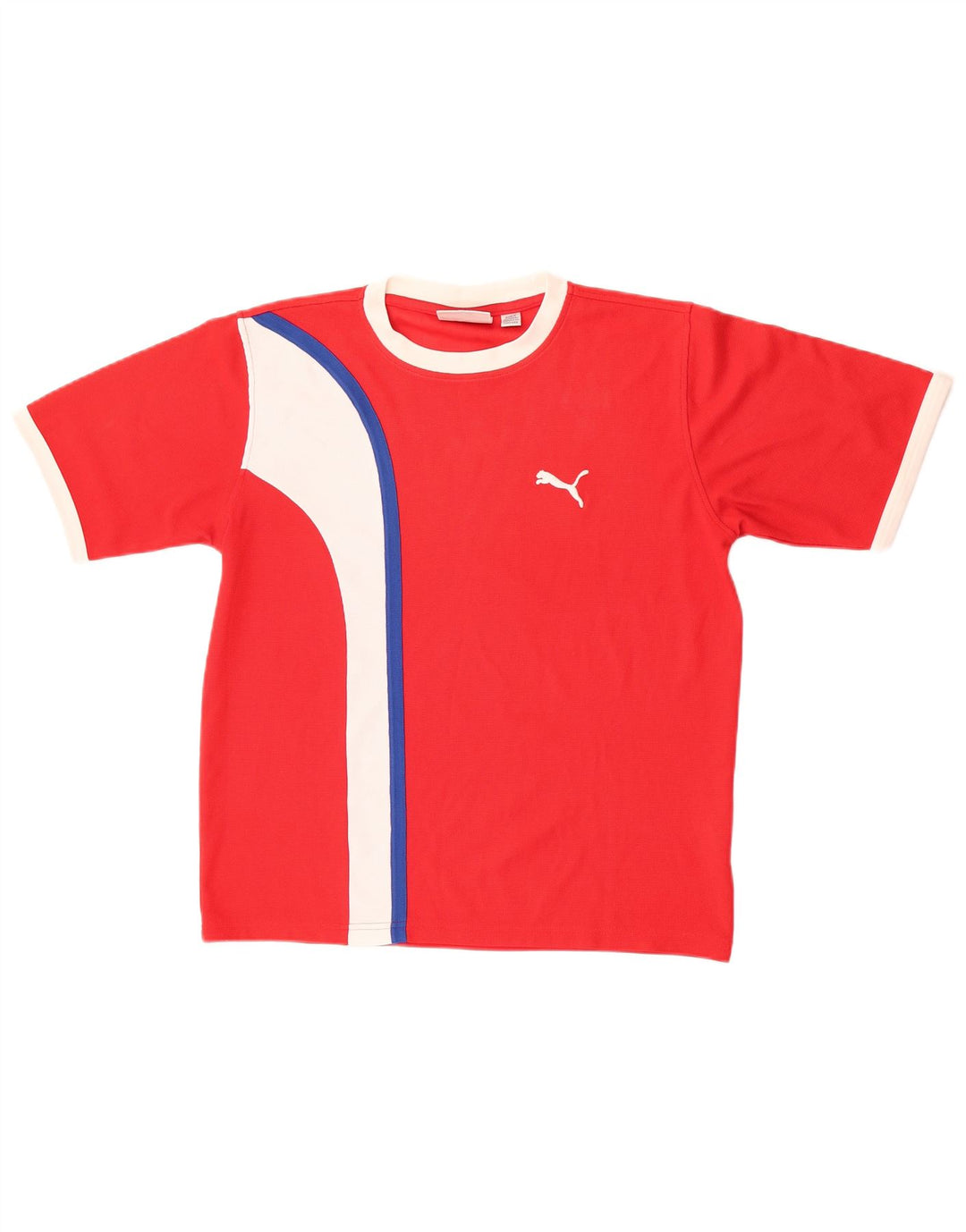 Puma Herre T-Shirt Top Medium Rød Colourblock