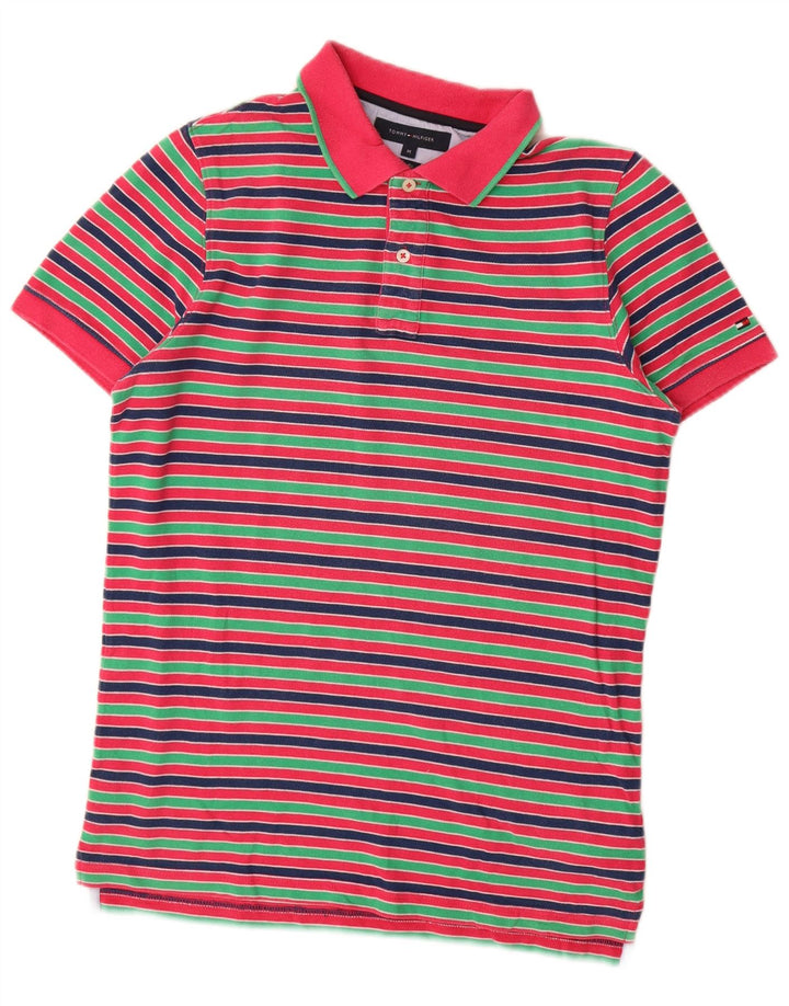 Tommy Hilfiger Herre Slim Fit Polo Shirt Medium Flerfarvet Stribet Bomuld