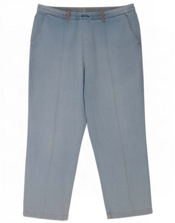 Marks & Spencer Womens Cropped Jeans UK 16 Large W32 L25 Blue Bomuld