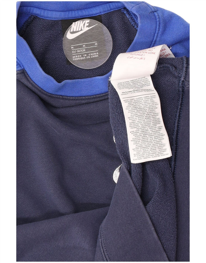 Nike Boys Graphic Sweatshirt Jumper 10-11 år Medium Blue Colourblock