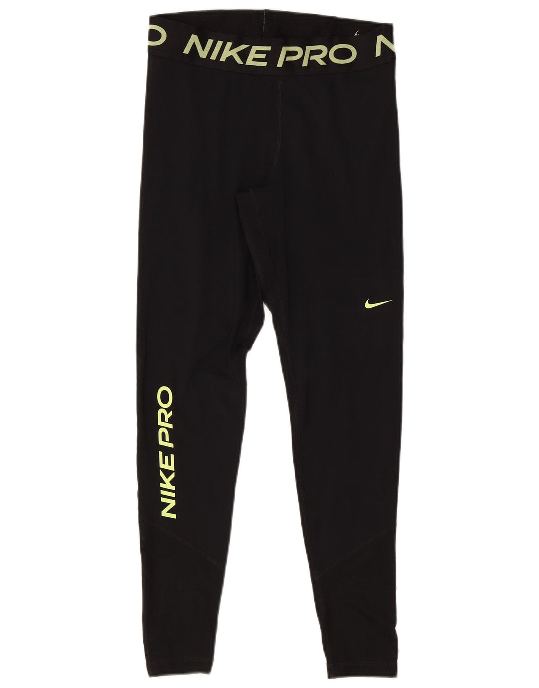 Nike Dame Dri Fit Grafiske Leggings UK 12 Medium Sort Polyester