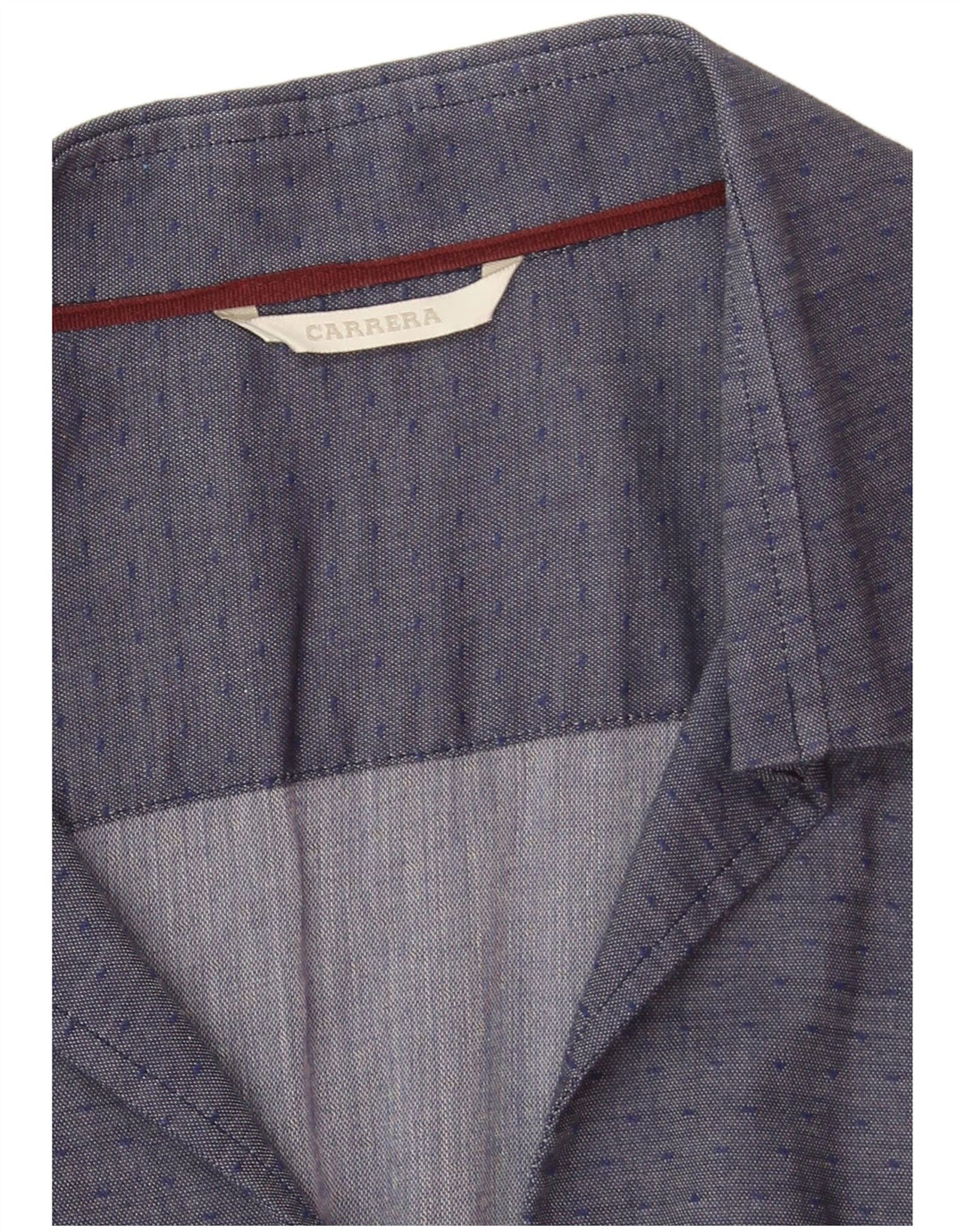 Carrera Dameskjorte UK 12 Medium Navy Blue Spotted