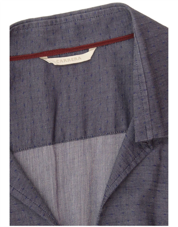 Carrera Dameskjorte UK 12 Medium Navy Blue Spotted