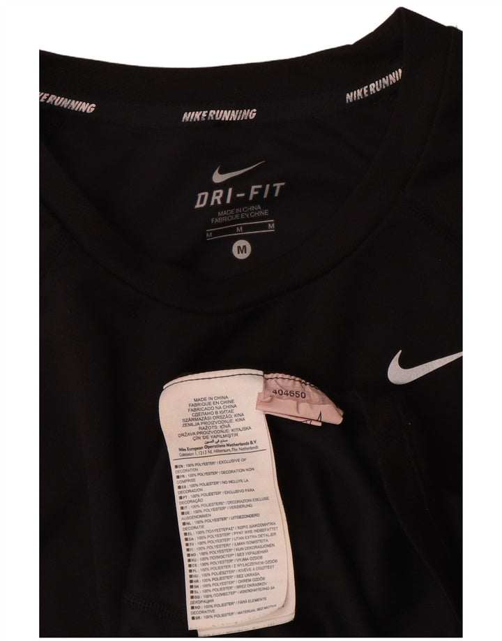 Nike Herre Dri Fit T-Shirt Top Medium Sort Polyester