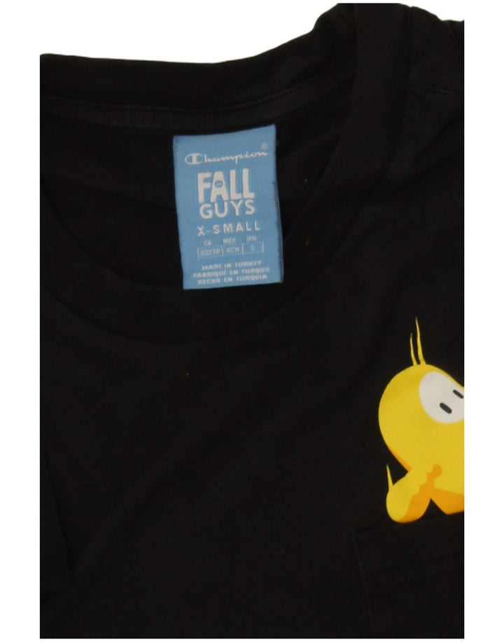 Champion Herre Grafisk T-Shirt Top XS Sort