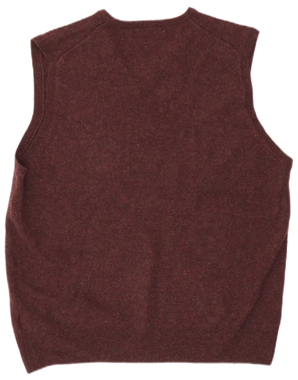 Marks & Spencer Dame Vest Tank Top UK 18 XL Burgundy Flecked Lammeuld